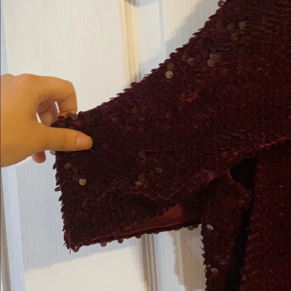 NWT Lavish Alice Purple Velvet Sequin Dress - Picture 6 of 16